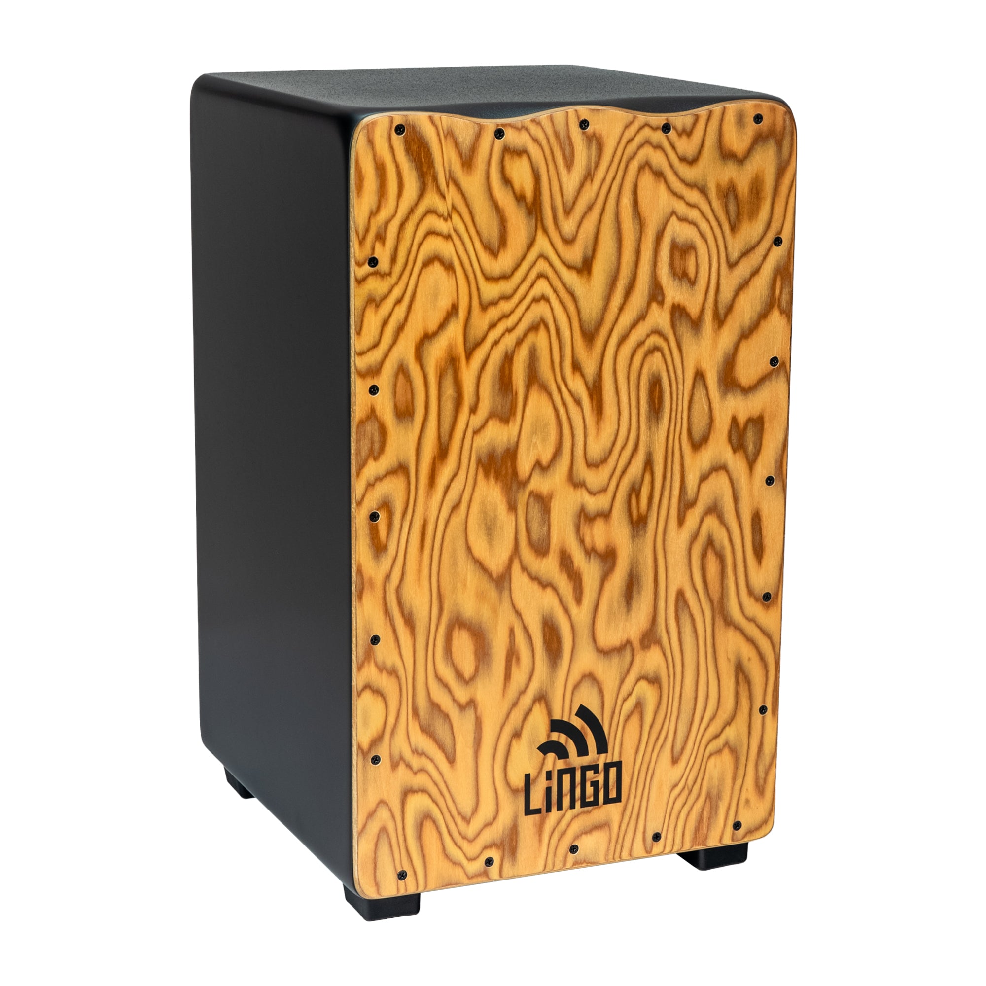 Craftsman Snare Cajon - Makal Burl, Black Body