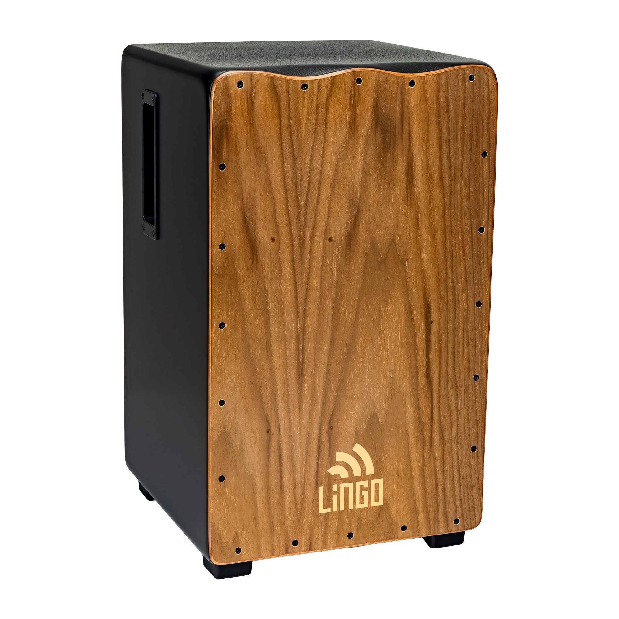 Craftsman Snare Cajon - EQ Pickup - Walnut, Black Body