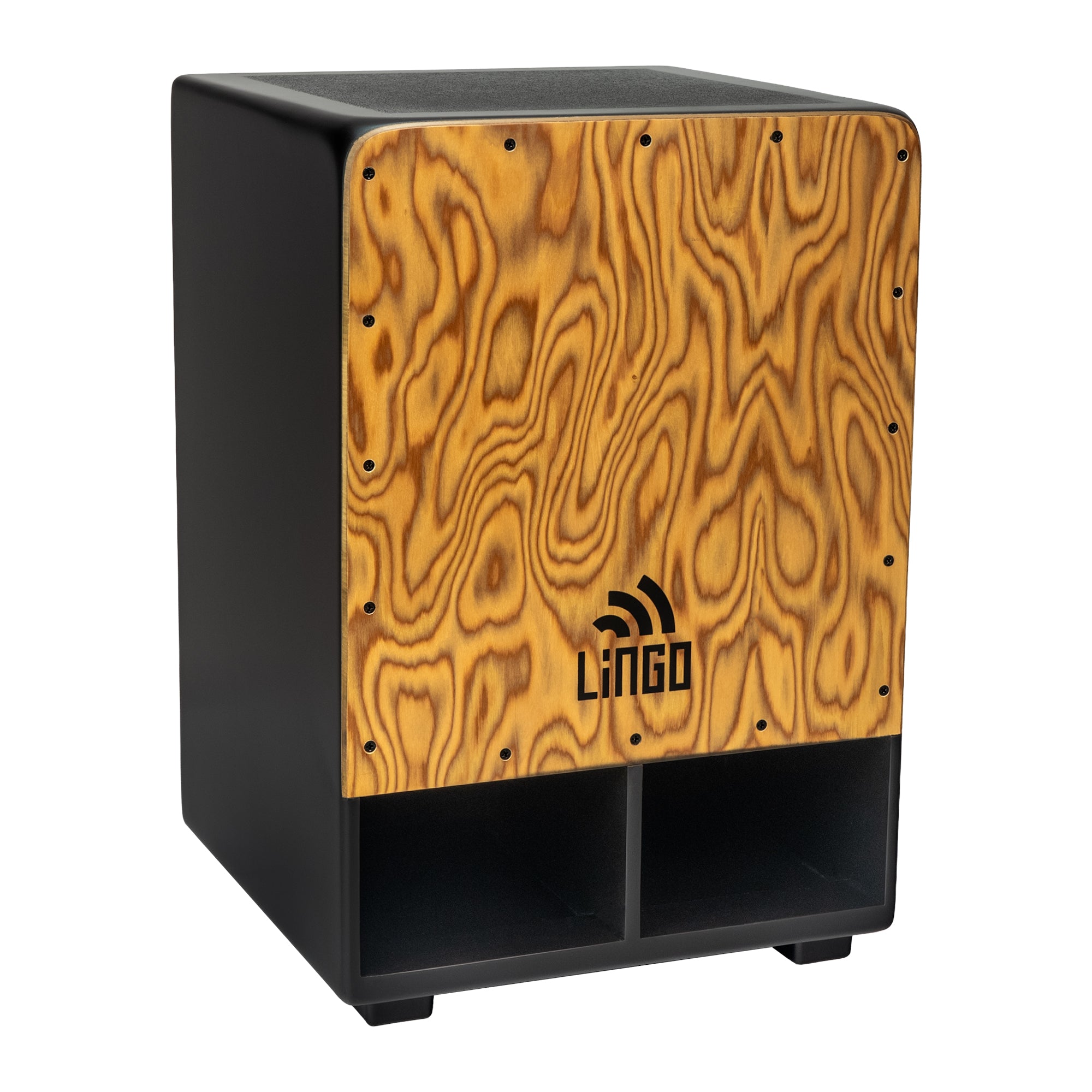 Double Bass Cajon - Makal Burl, Black Body