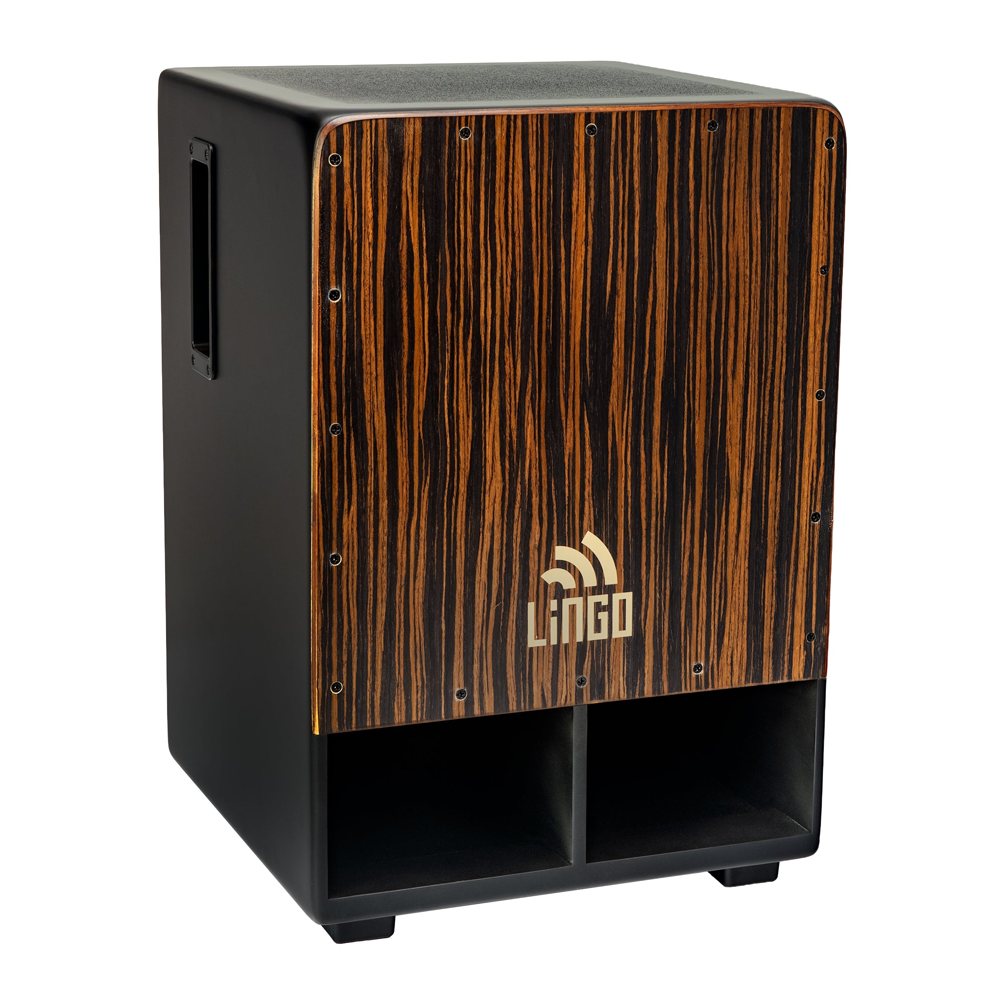 Double Bass Cajon - EQ Pickup - Ebony, Black Body