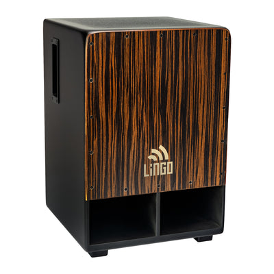 Double Bass Cajon - EQ Pickup - Ebony, Black Body