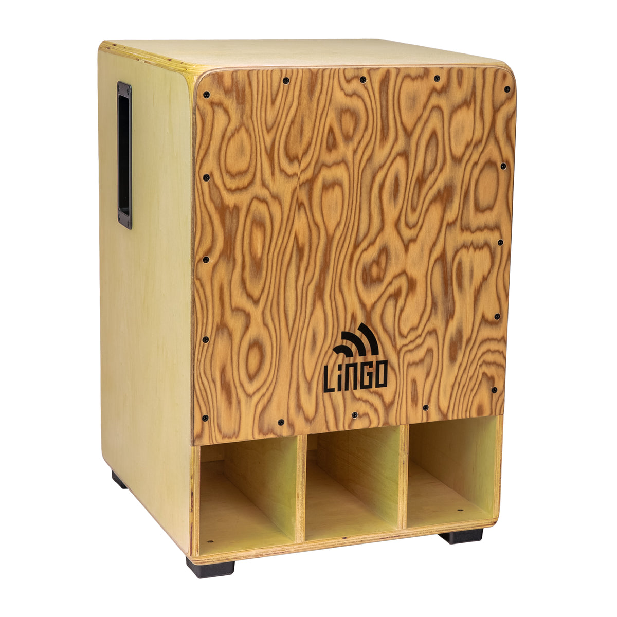 Double Bass Cajon - EQ Pickup - Makal Burl, Natural Body