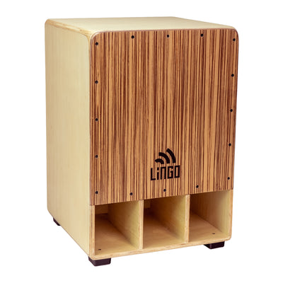 Double Bass Cajon - Zebrano, Natural Body